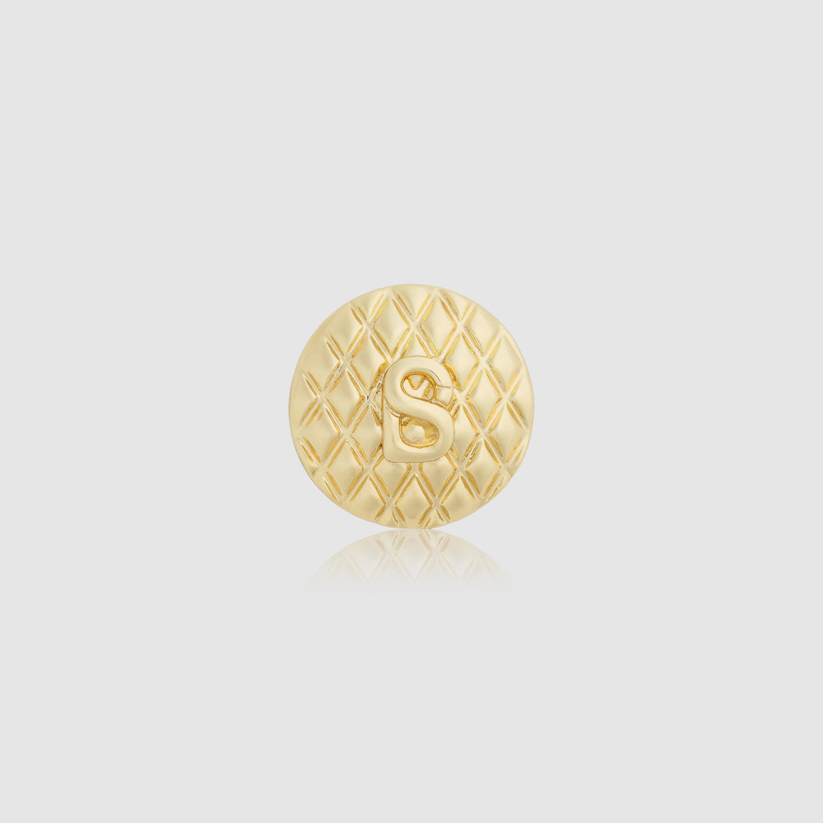 Sofia Round Pin Brooch - Gold