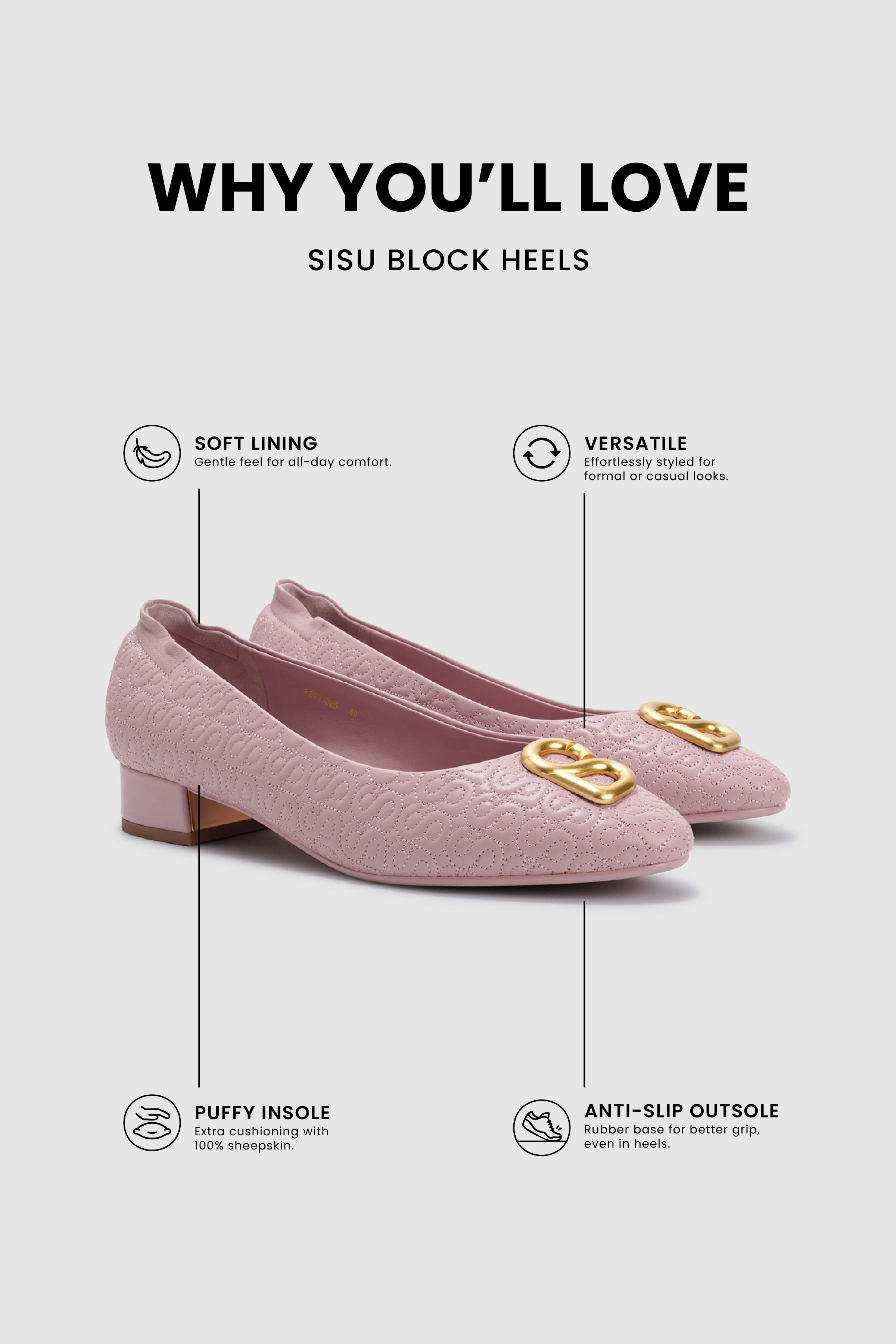 Sisu Button Sisu Block Heels - Daisy – Buttonscarves