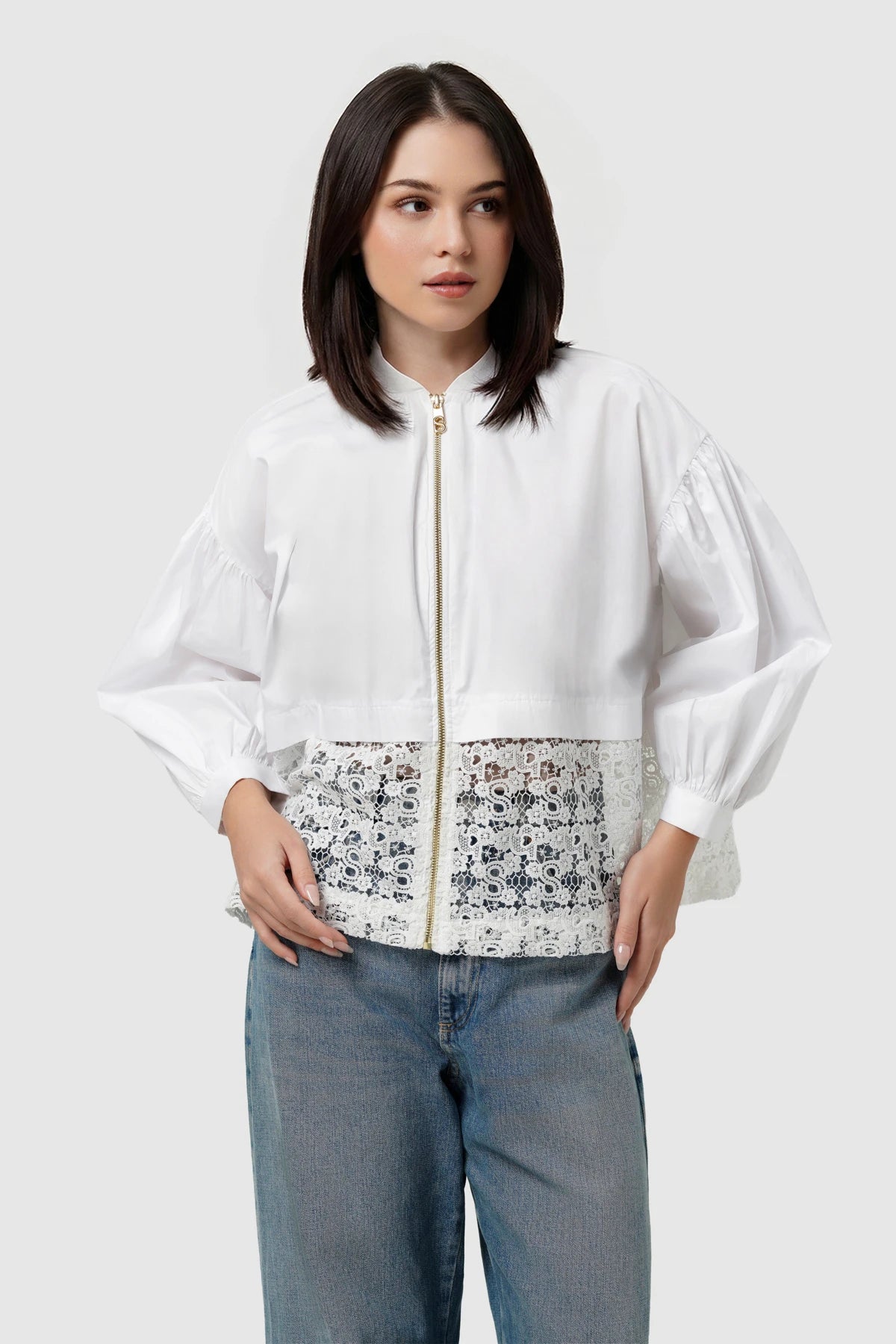 Nagita Embroidery Jacket - White