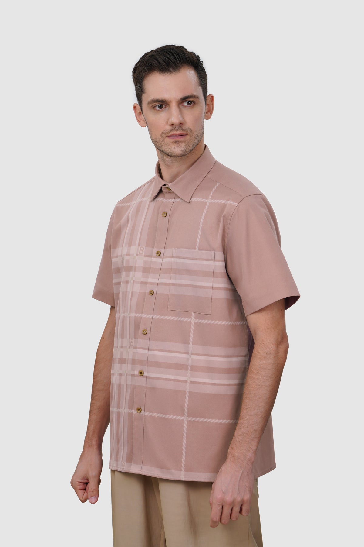 Riga Enlarged Men Shirt - Brown