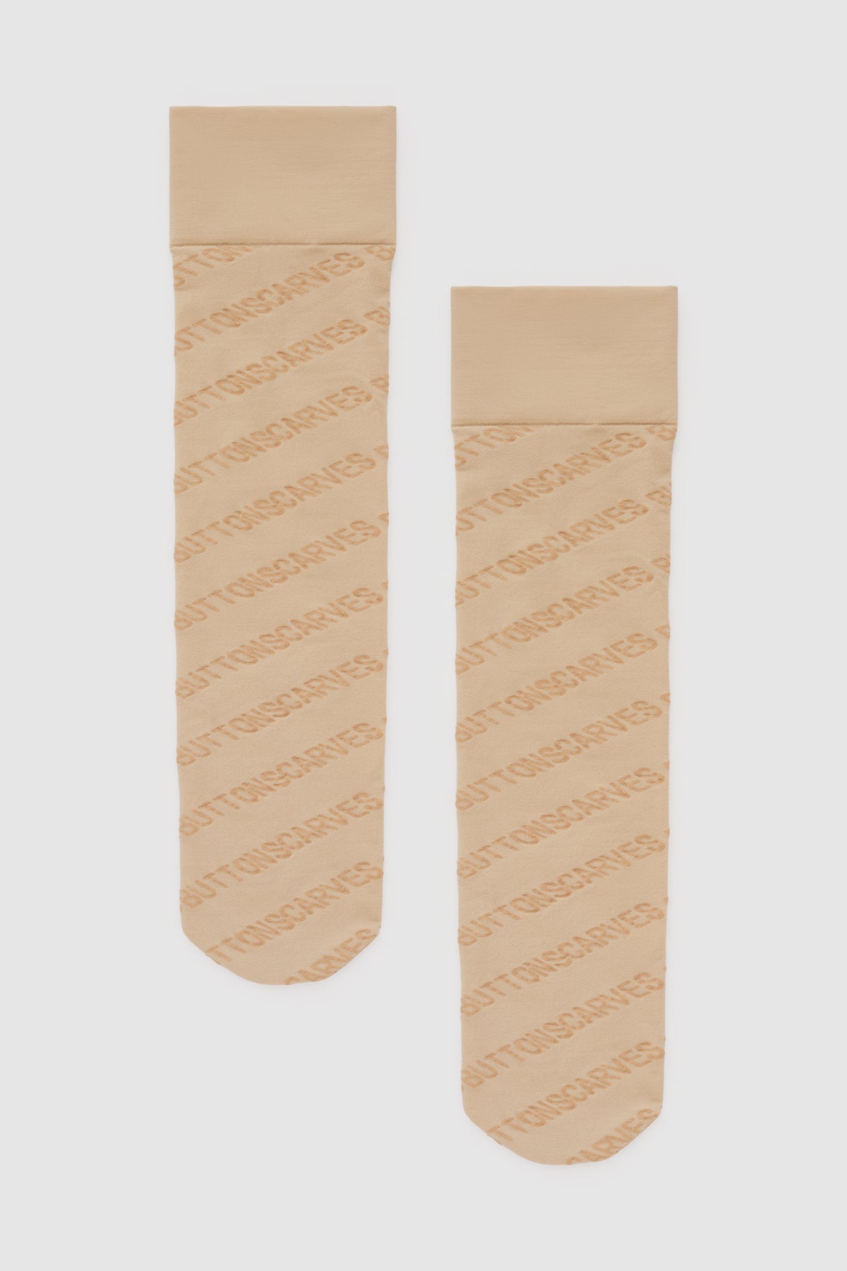 Typograph Nylon Socks - Beige