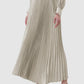 Elora Tapis Pleated Skirt - Wheat