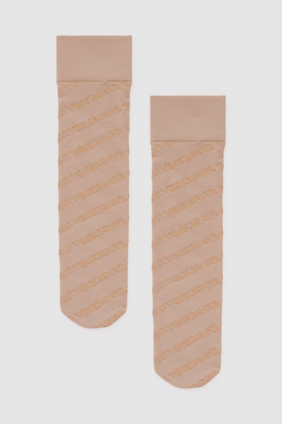 Typograph Nylon Socks - Nougat
