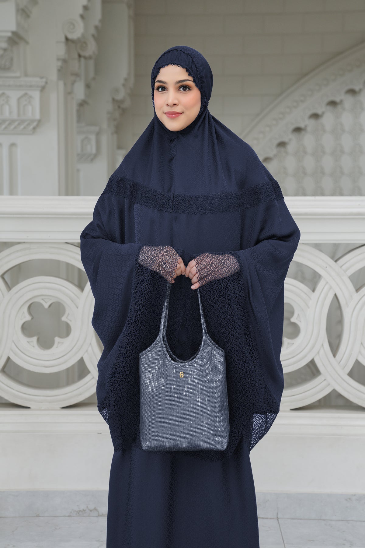 Safa Prayer Robe - Navy