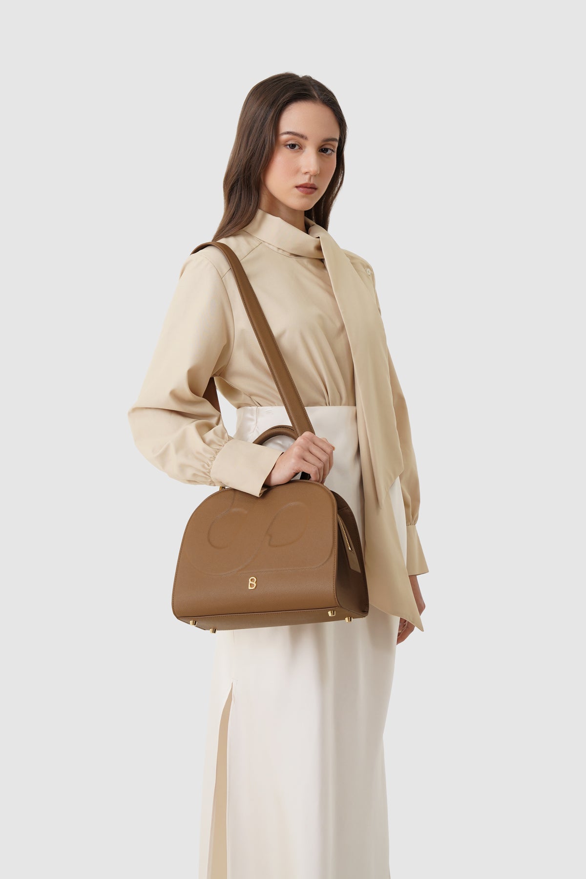 Joy Bag Medium - Saffiano Leather - Camel