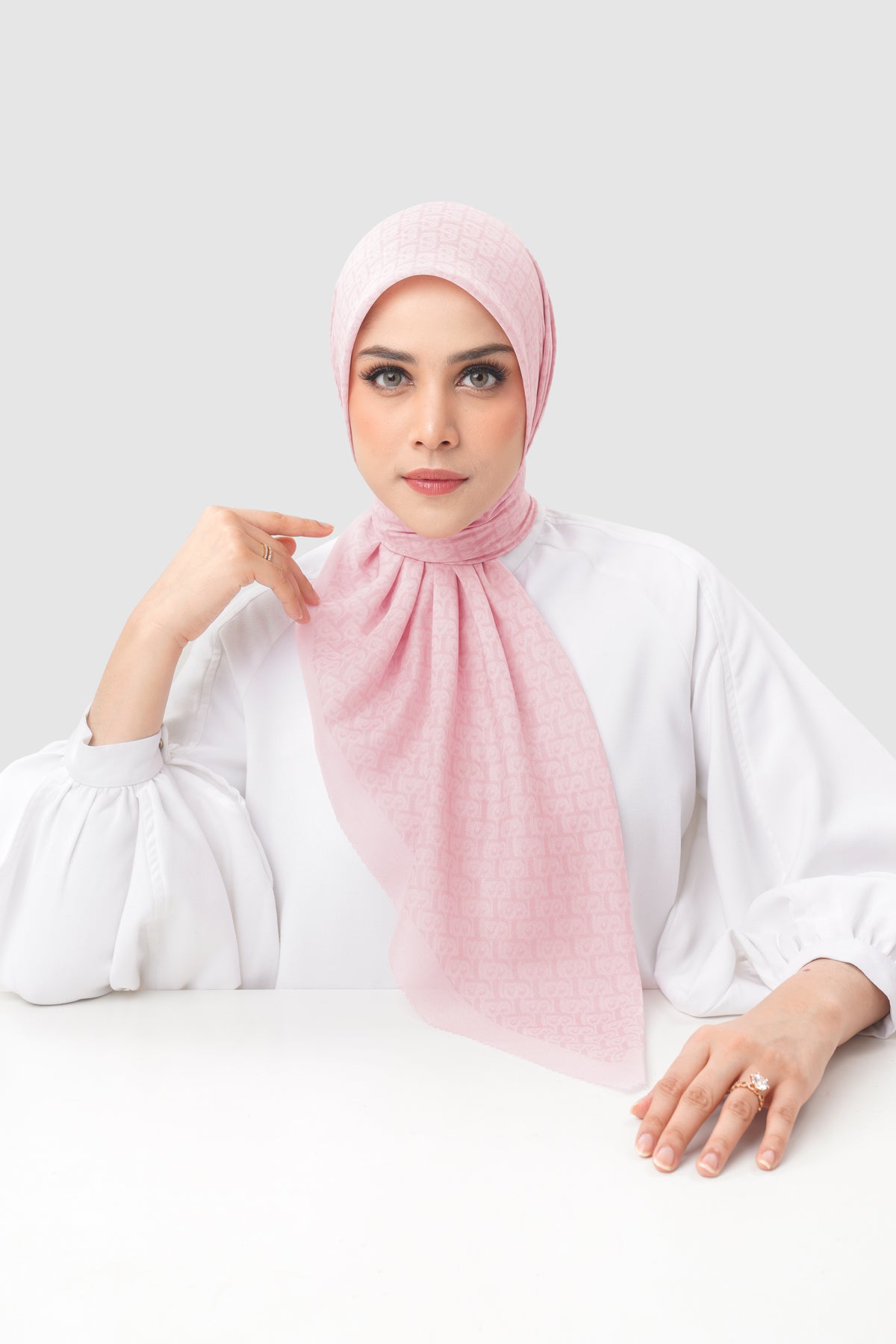 Bimu Twill Square - Rose Quartz