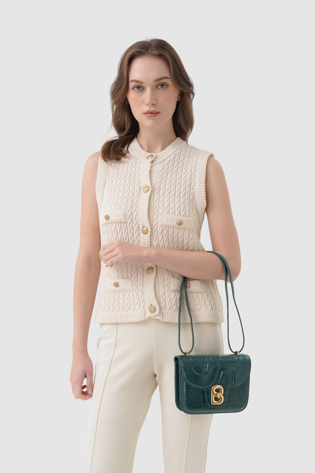 Alba Bag - Teal in Croco