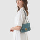 Alba Bag - Dusty Blue in Croco