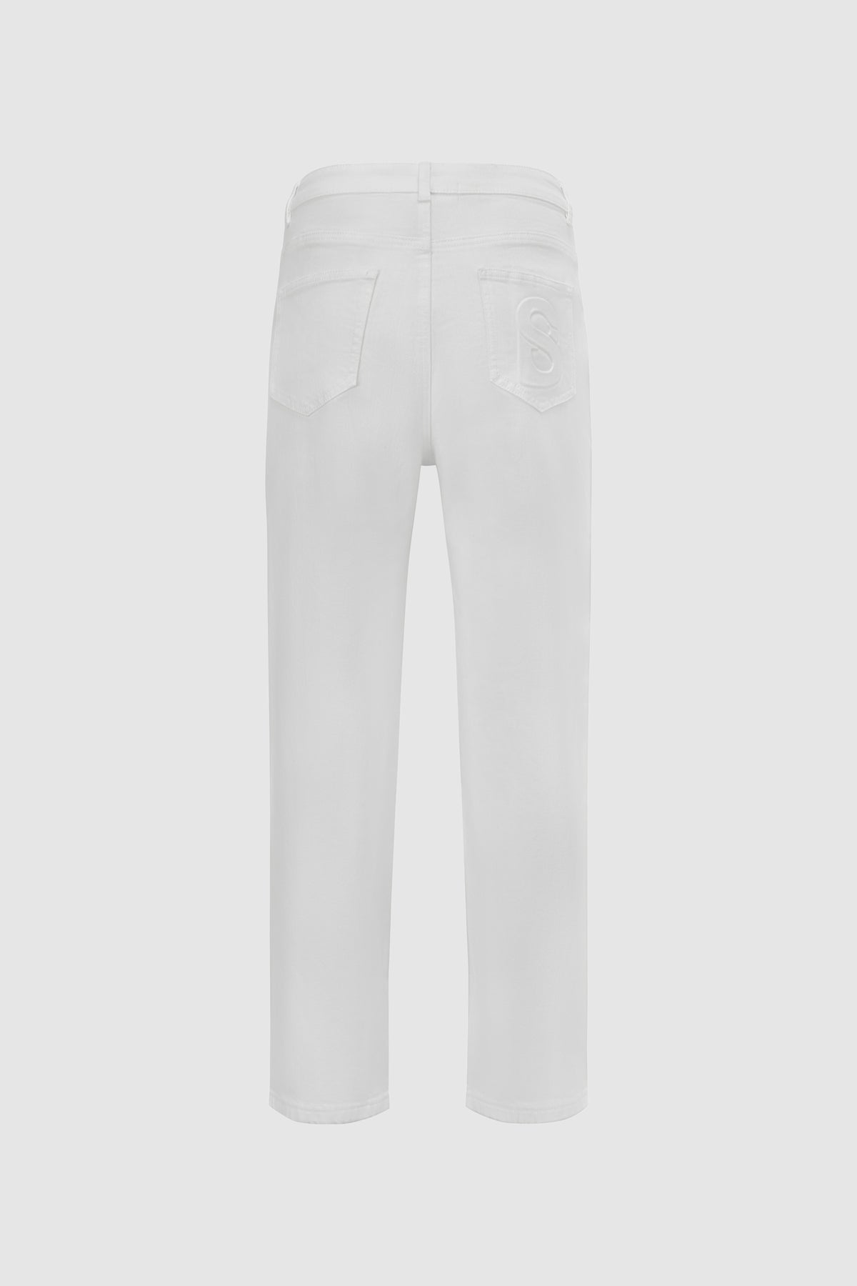 Emma Baggy Denim Pants - White