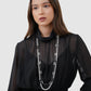 Luna Double Necklace - Silver