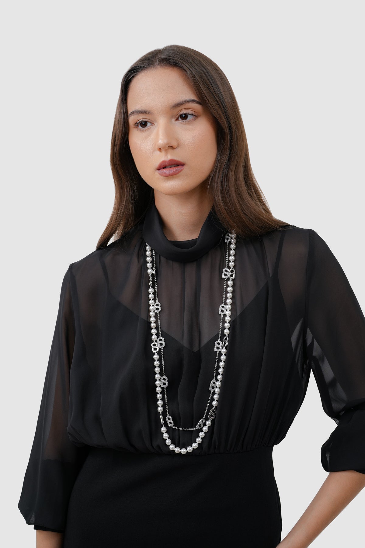 Luna Double Necklace - Silver