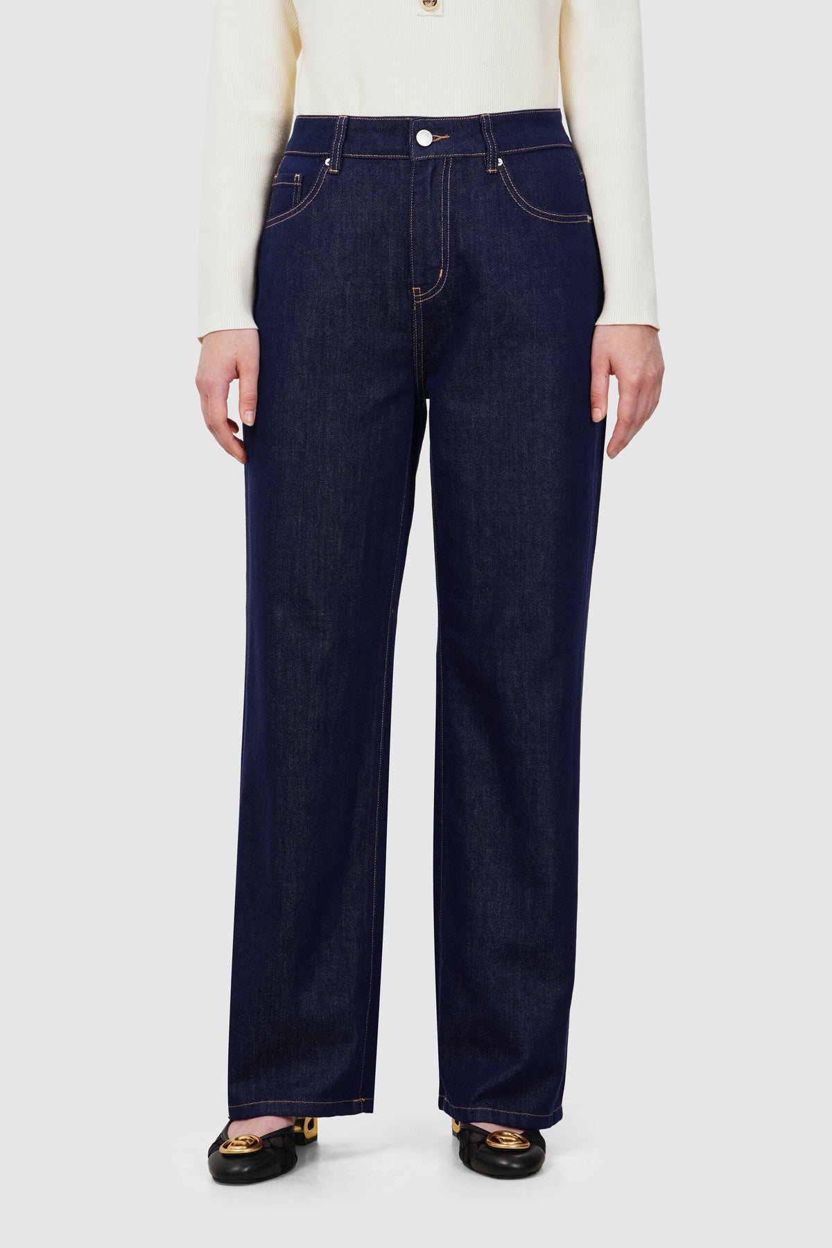 Olivia Denim Pants - Navy