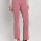 bimu high-waisted flare in mauvewood by buttonscarves front view