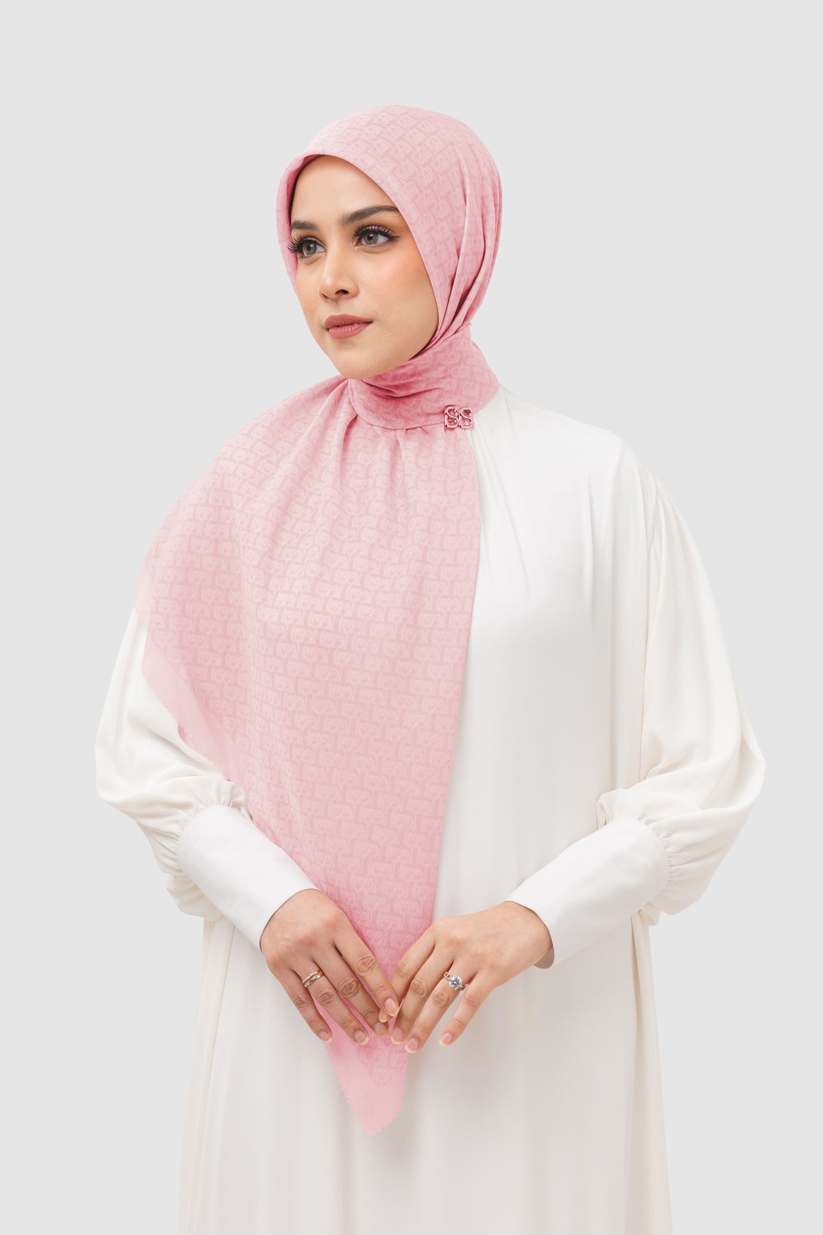 Bimu Twill Square - Rose Quartz