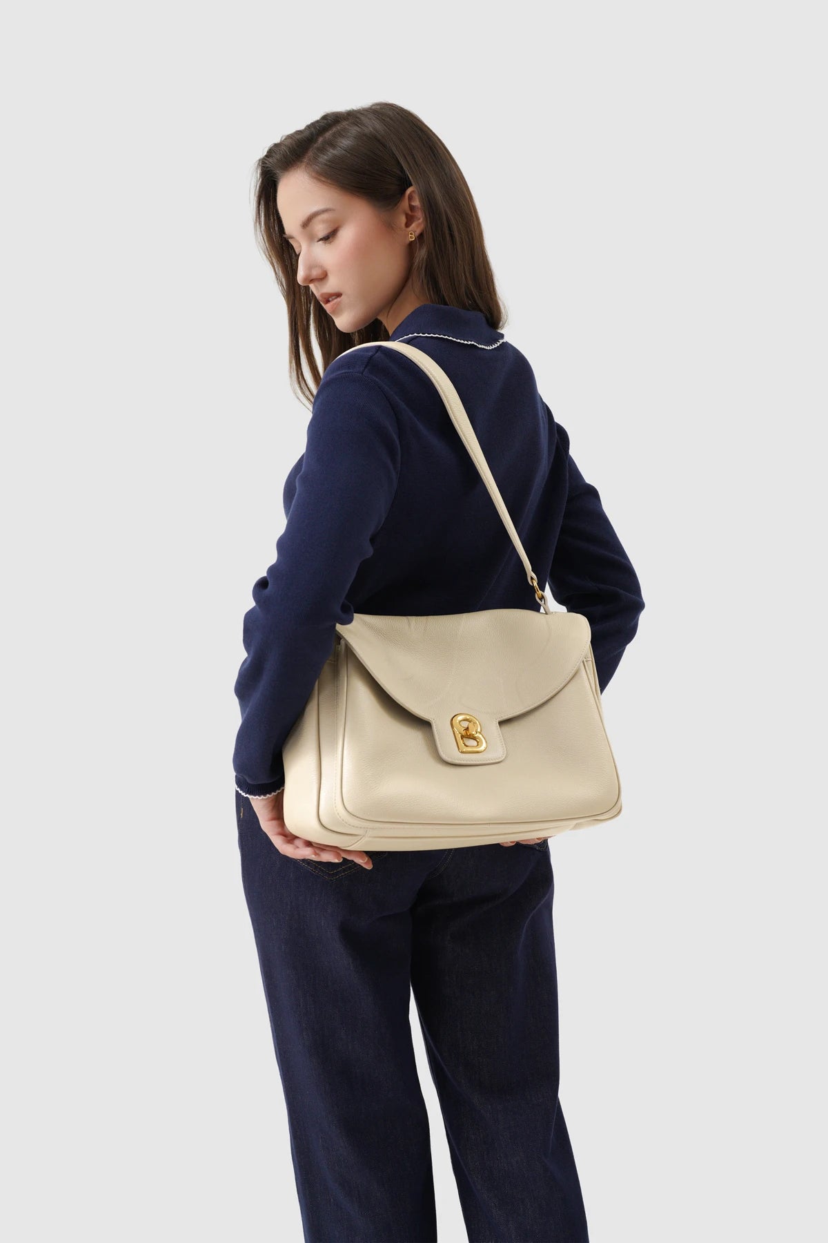 Savina Bag - Pebble Leather - Taupe