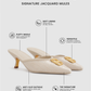 Signature Jacquard Mules - Nude
