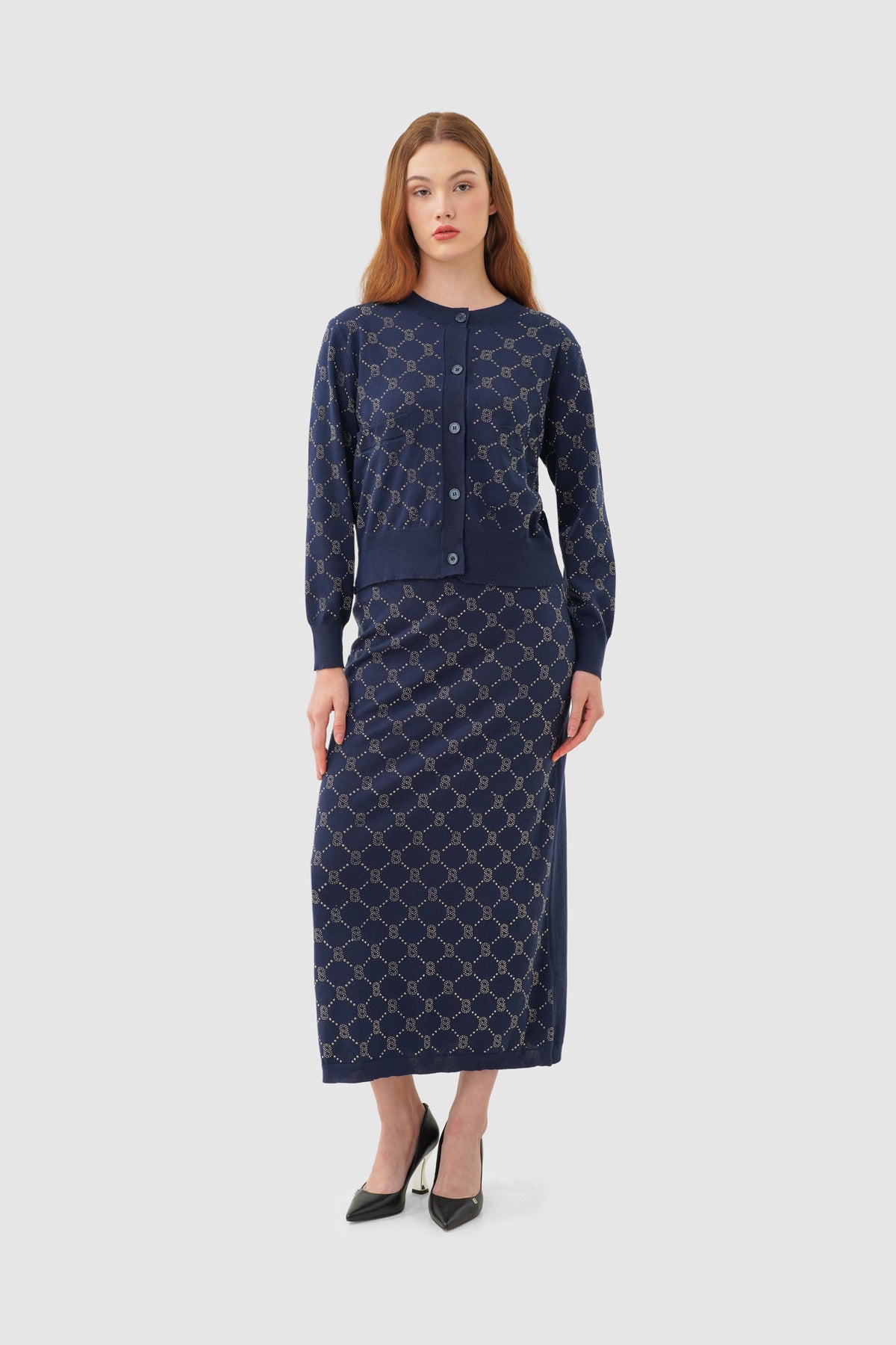 Beverly Knit Set - Navy
