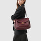 Savina Bag - Pebble Leather - Dark Cherry