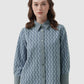 Leena Monogram Basic Shirt - Blue