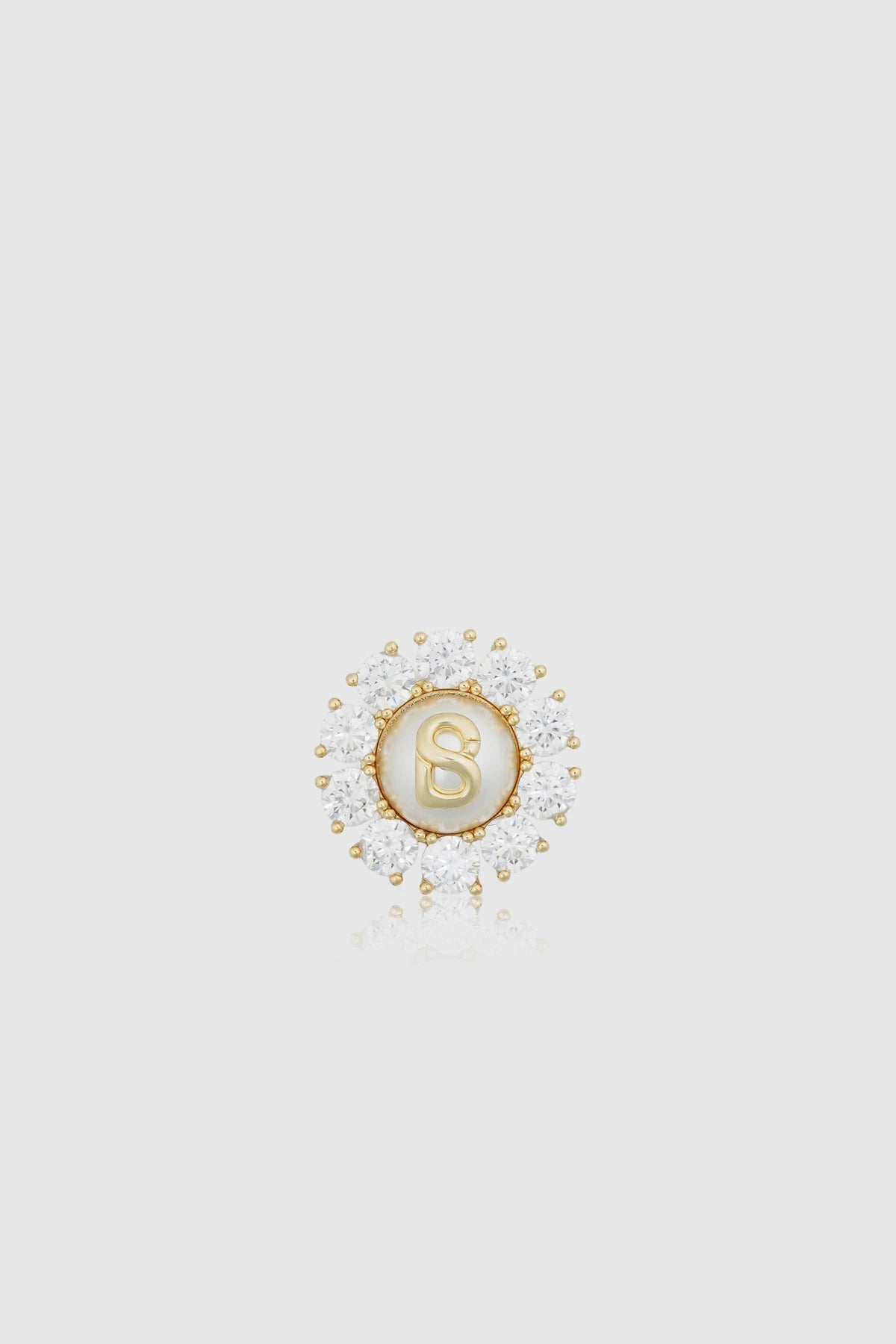 Amara Crystal Pin Brooch - Gold