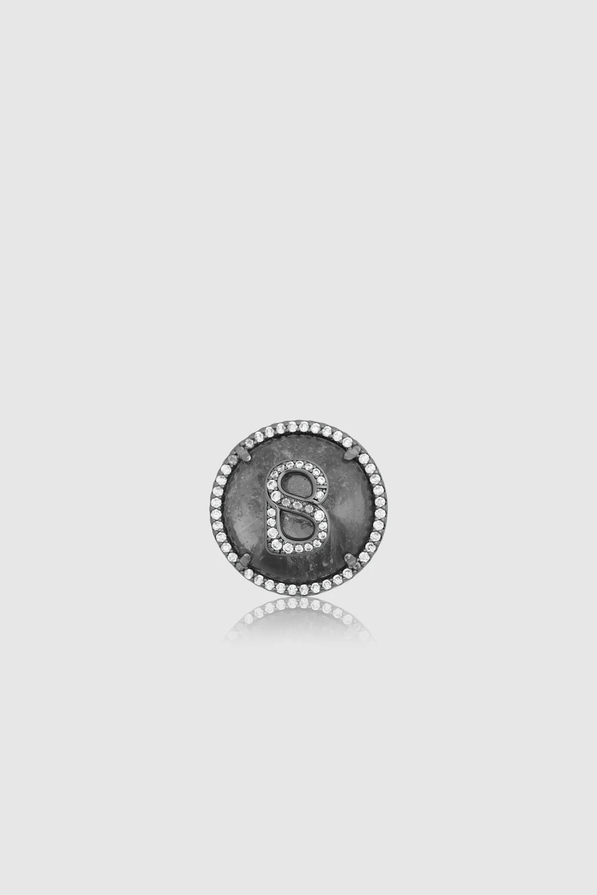 Liora Pin Brooch - Hematite Clear