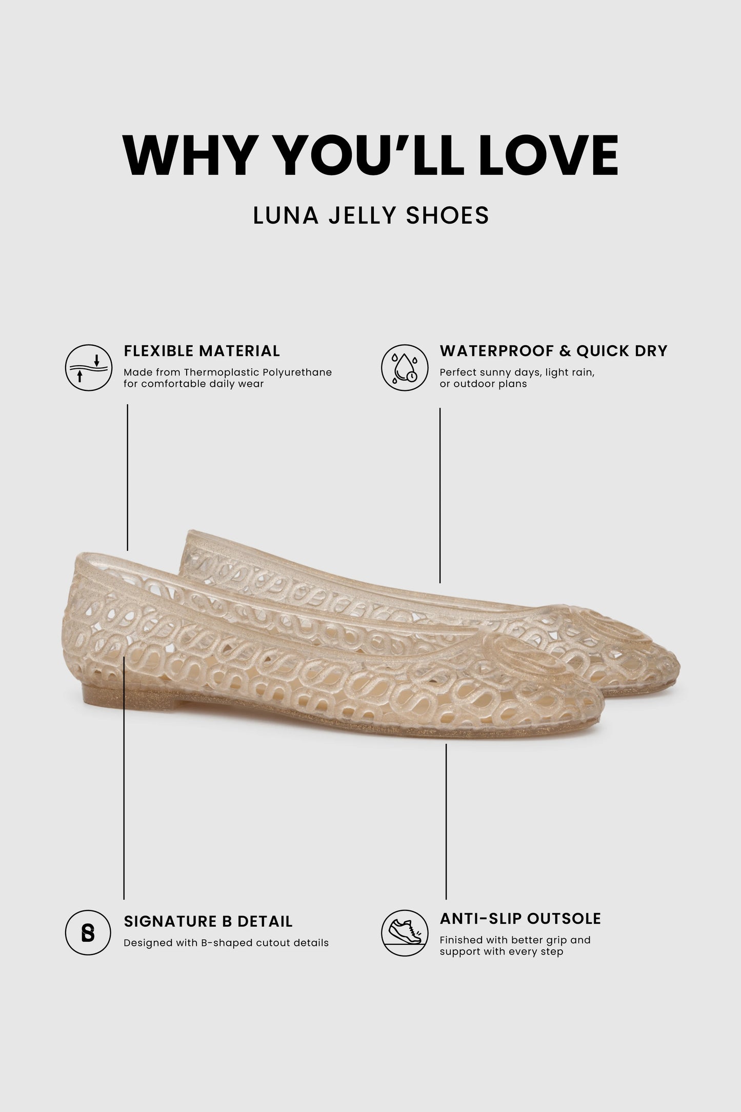 Luna Jelly Shoes - Nude