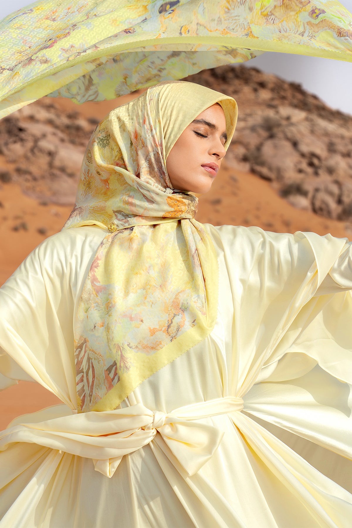 Dune Jacquard Voile - Sunny