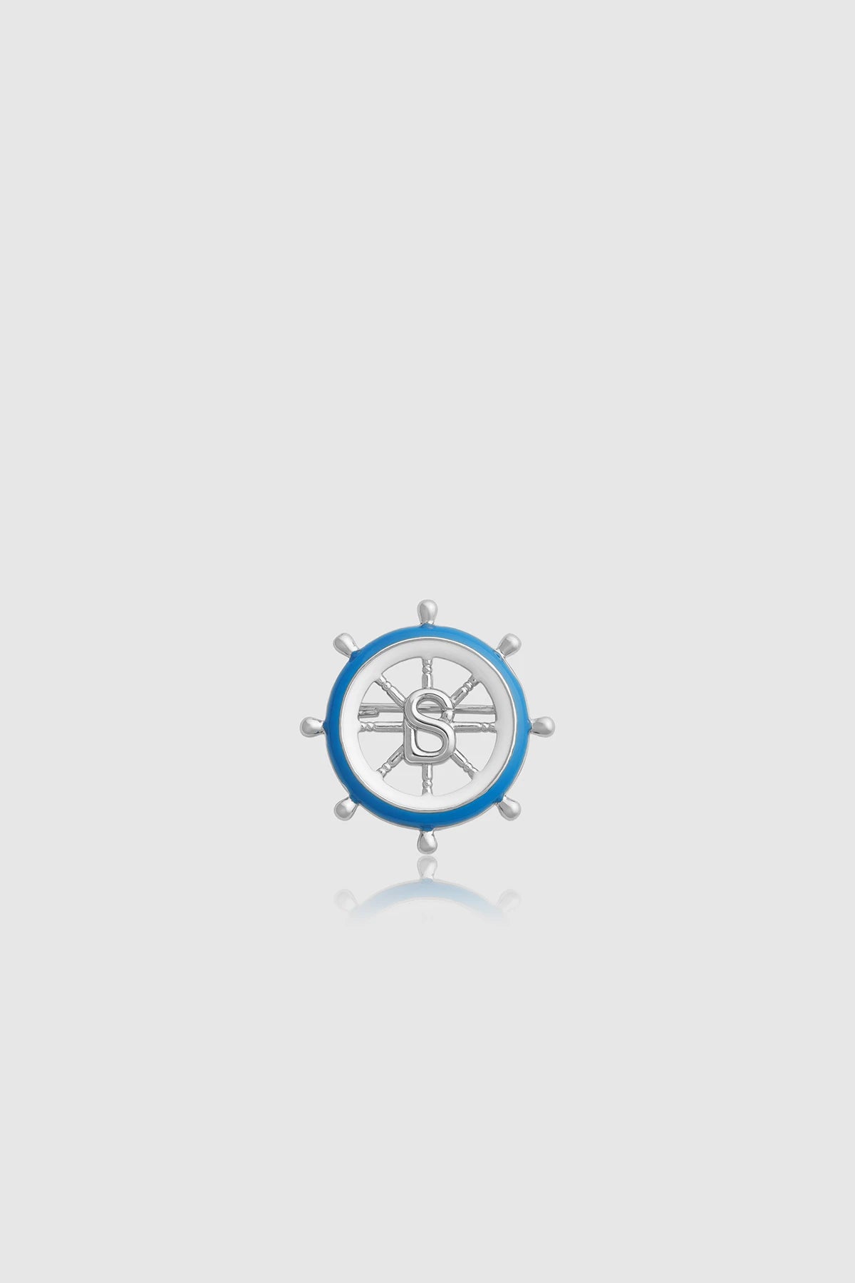 Maris Pin Brooch - Silver Blue