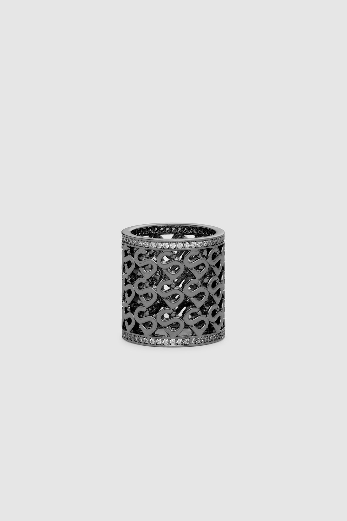 Kara Ring Brooch - Hematite