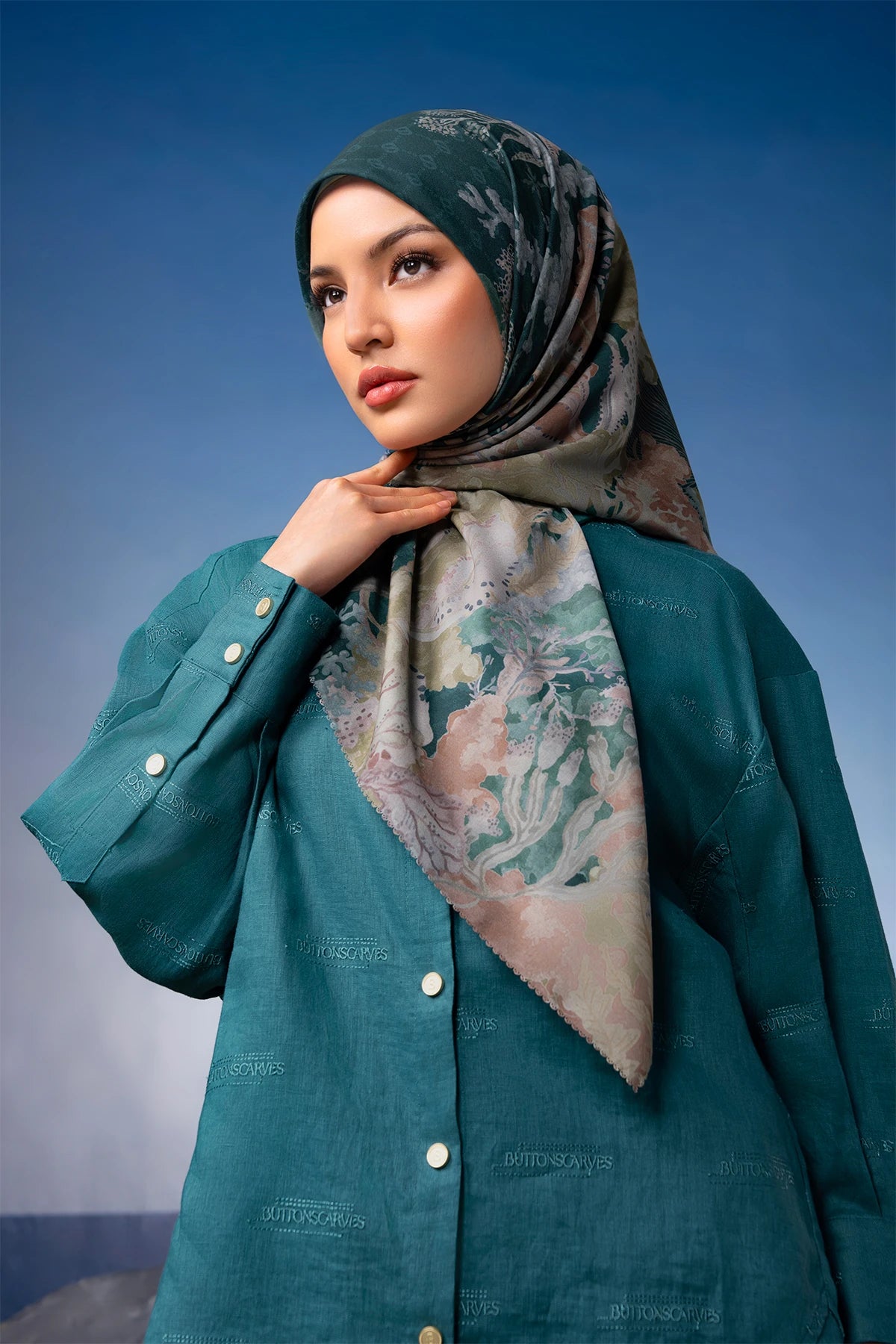 Tropical26 Linen Shirt - Deep Teal