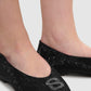Glitz Flat Shoes - Black