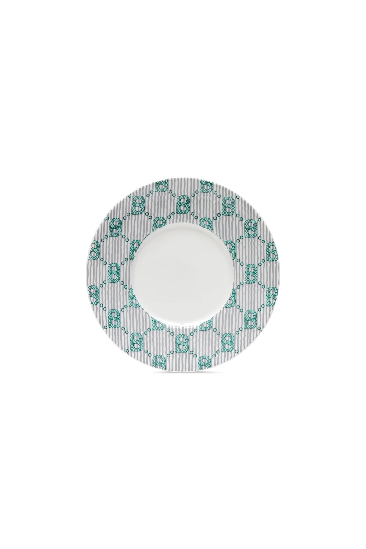 Beverly Monogram Cup and Saucer - Teal