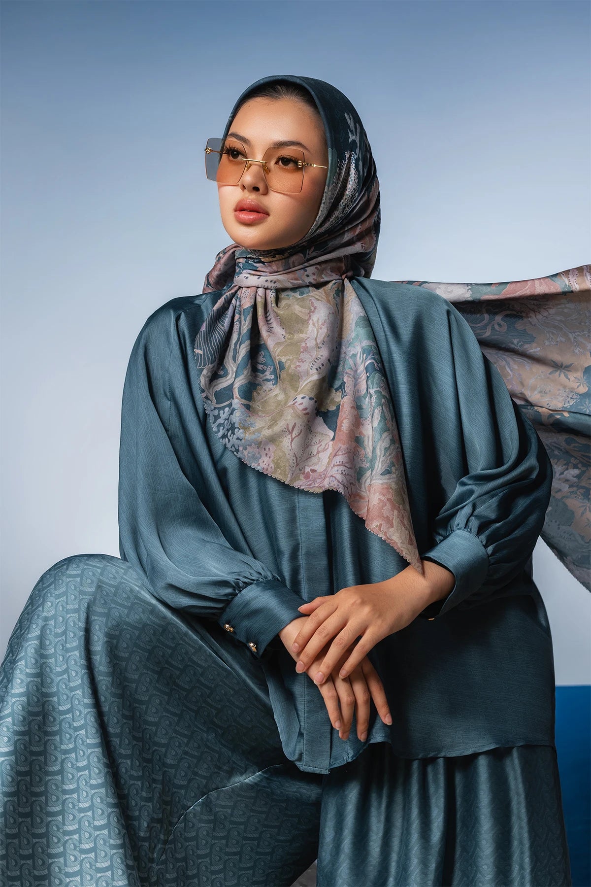 Tropical26 Batwing Shirt - Deep Teal
