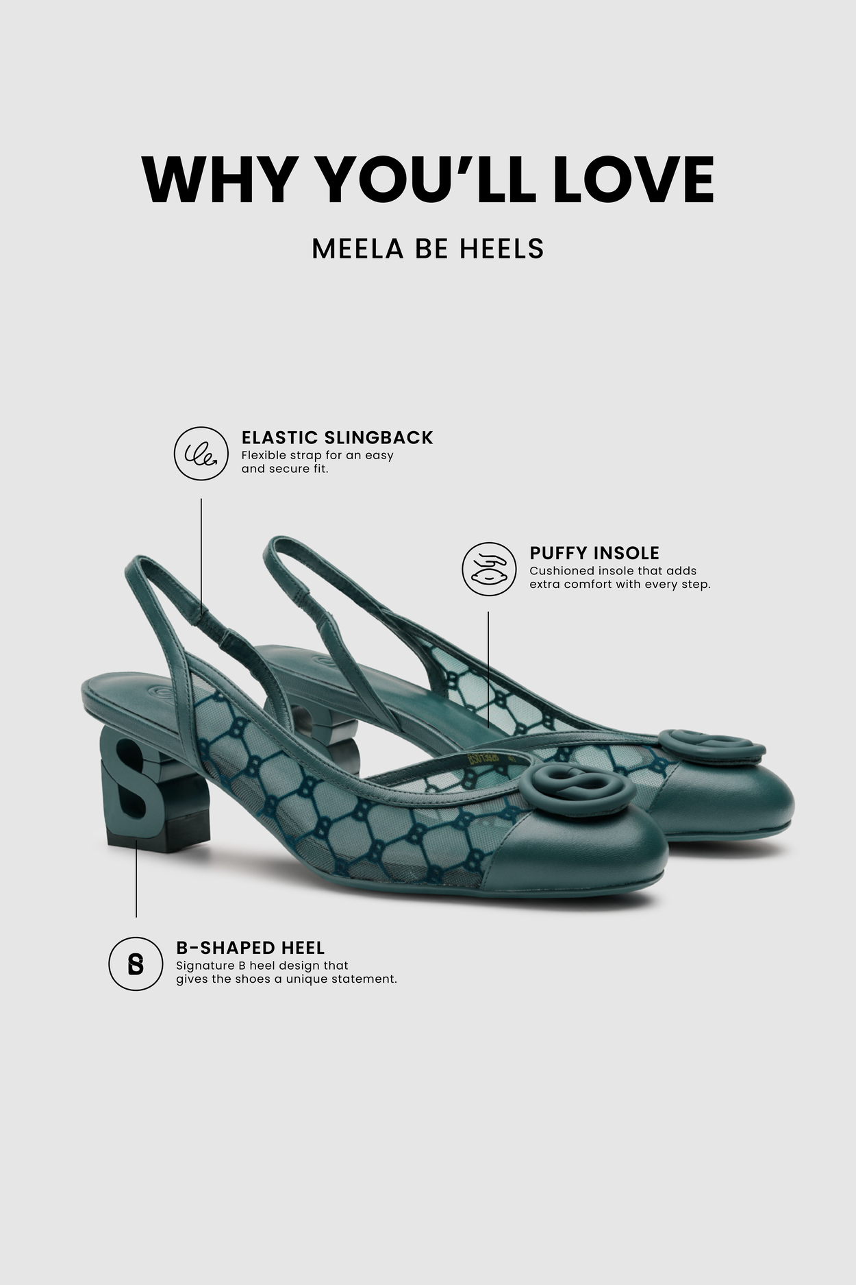 Meela Be Heels - Teal