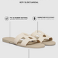 Kefi Slide Sandal - Grey Cream