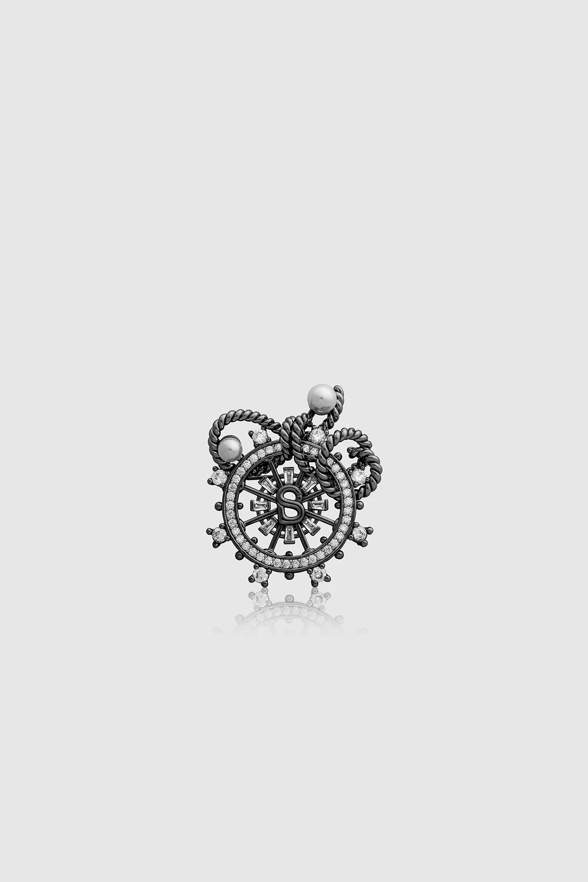 Maris Brooch - Hematite