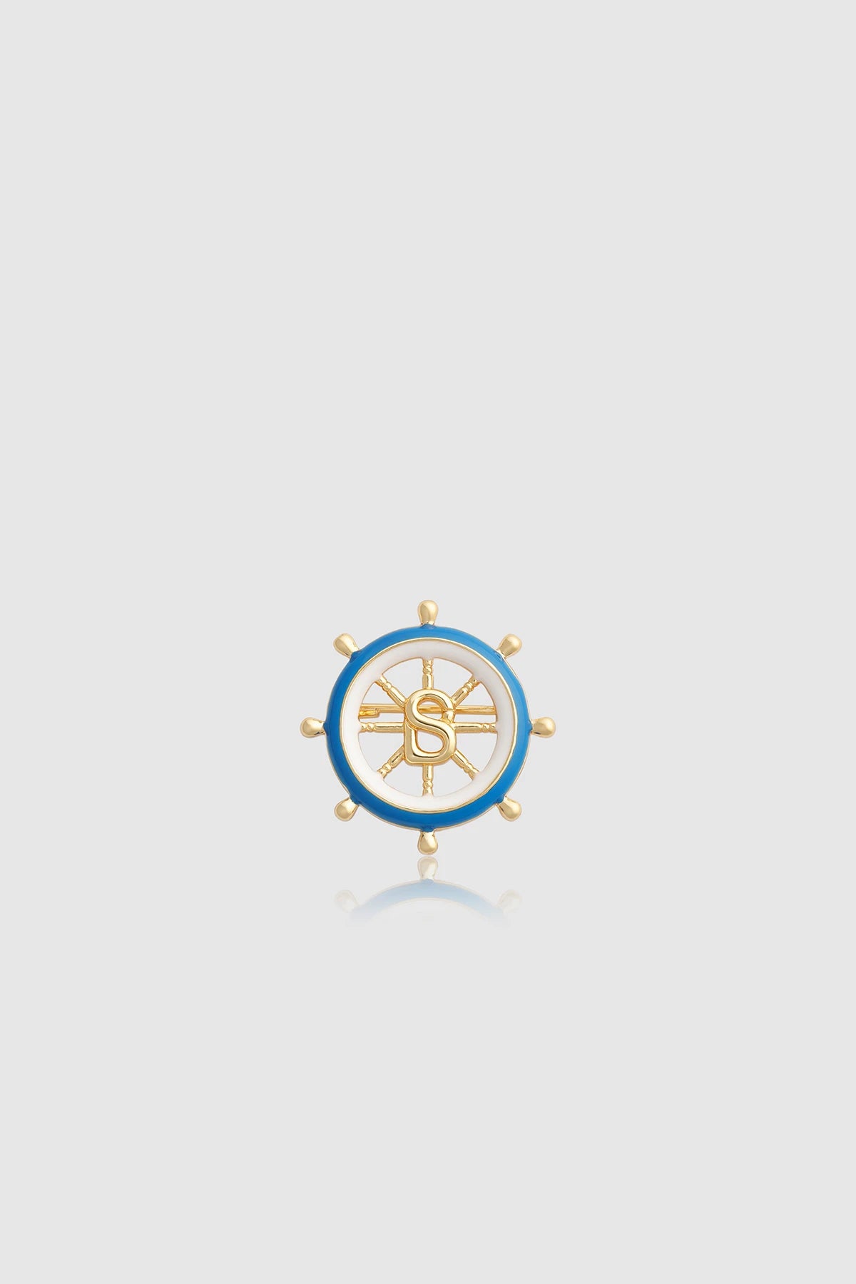 Maris Pin Brooch - Gold Blue