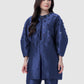 Signature Jacquard Tunic Beaded Outer - Navy
