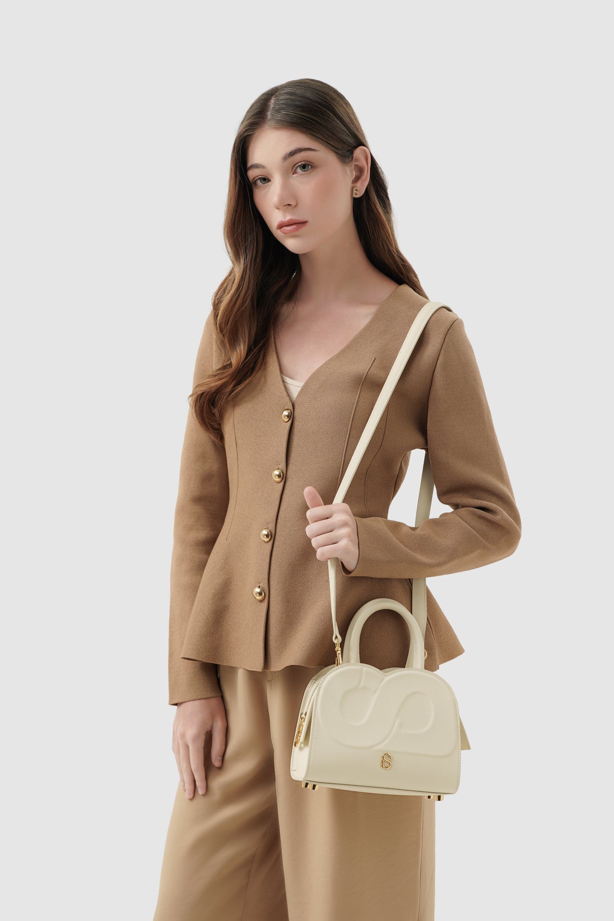 小物 Joy Joy Bag Small - Saffiano Leather - Lamb – Buttonscarves