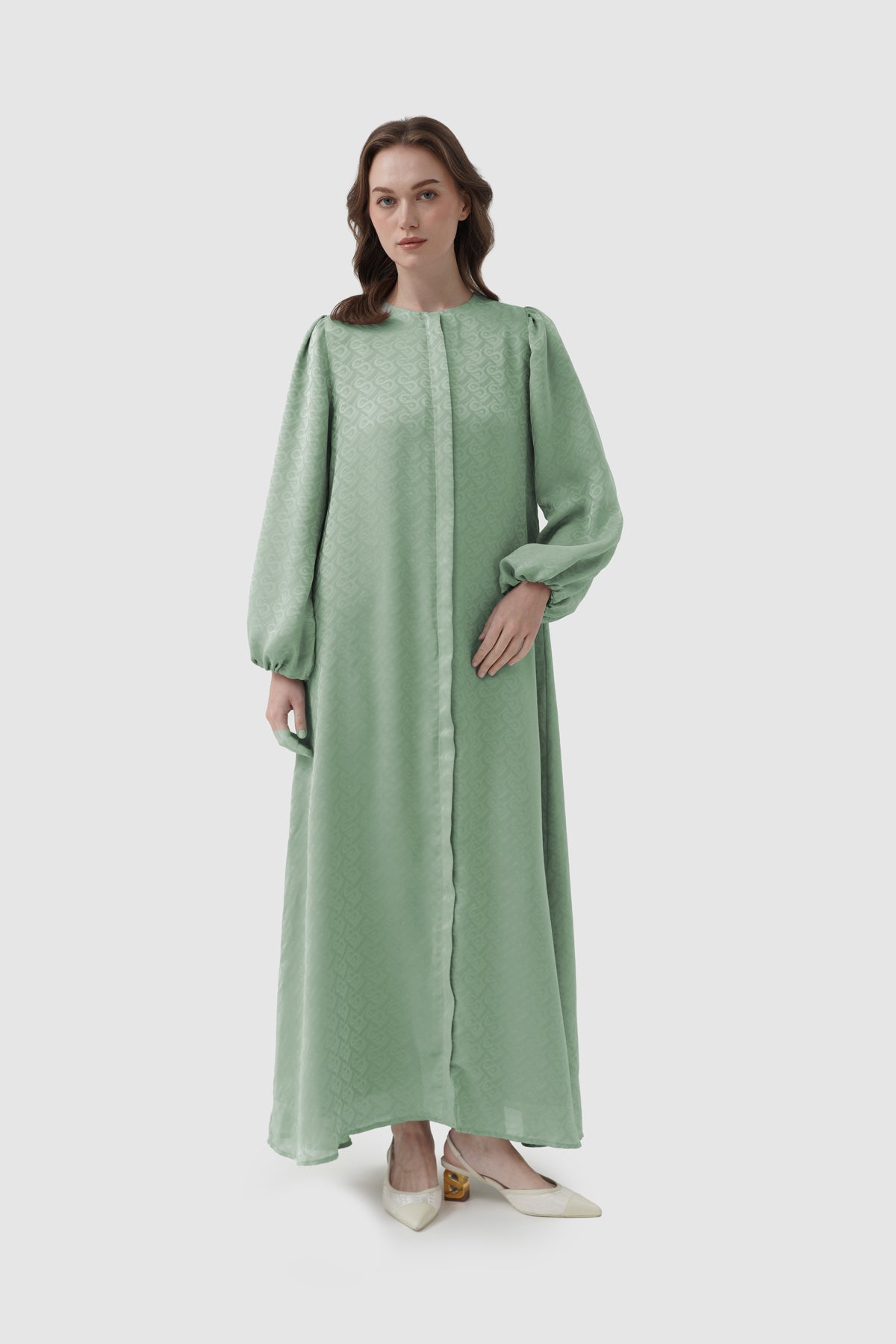 Noura Puff Dress - Jadeite