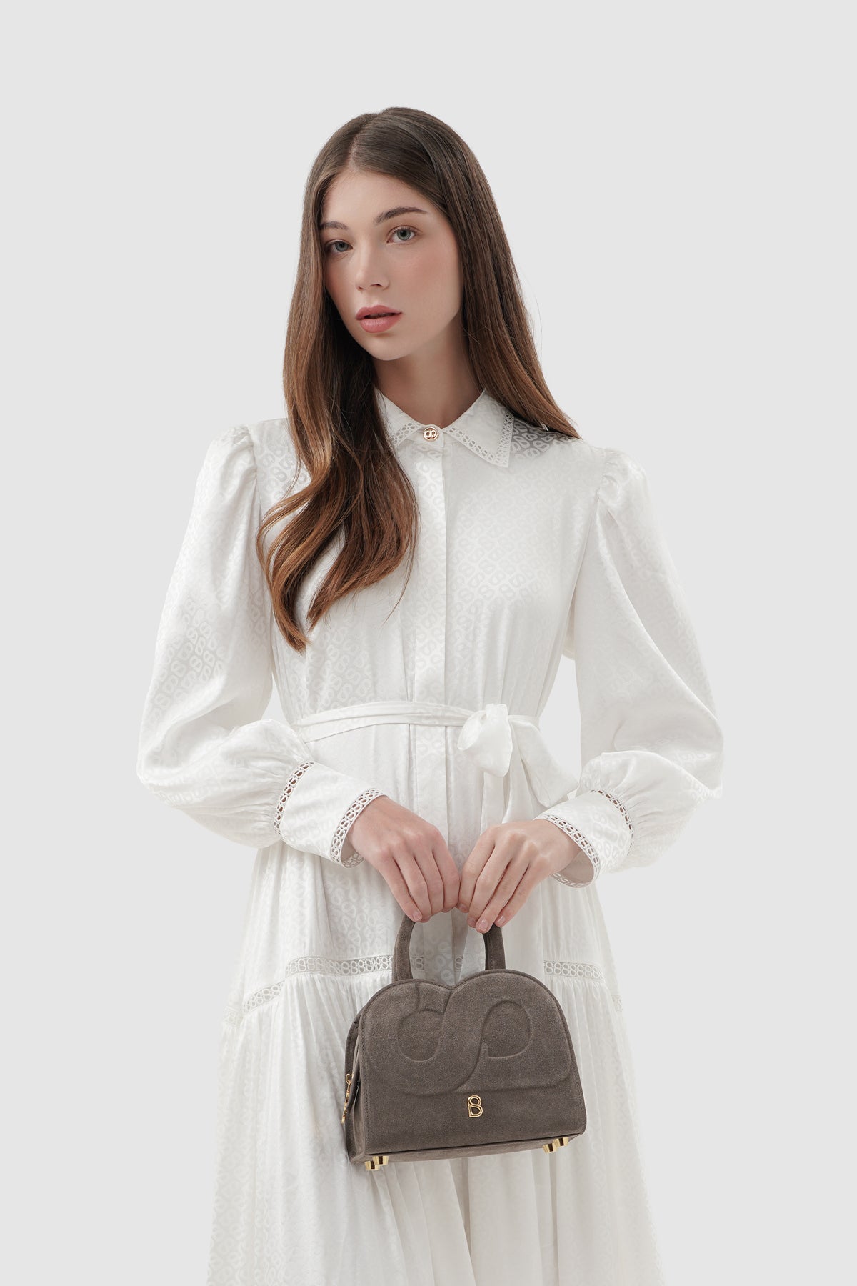 Joy Bag Small - Suede Leather - Taupe