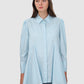 Leena Cotton Panelled Shirt - Blue