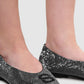 Glitz Flat Shoes - Silver