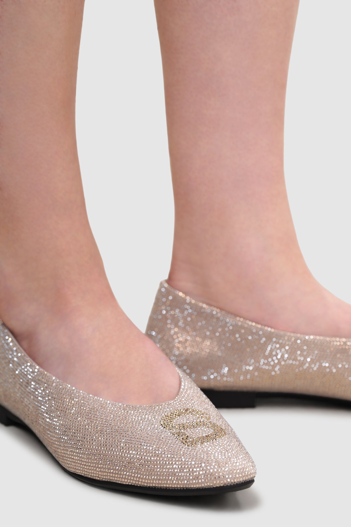 Glitz Flat Shoes - Gold