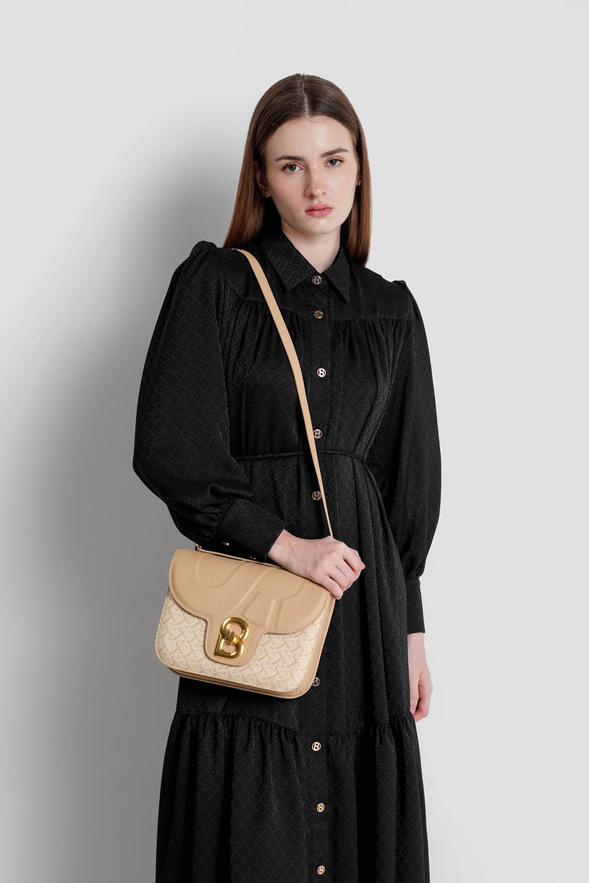 Alba Bimu Jacquard Bag Large - Beige