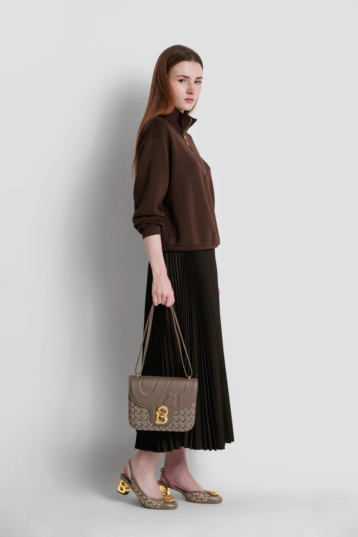 Alba Bimu Jacquard Bag Large - Brown