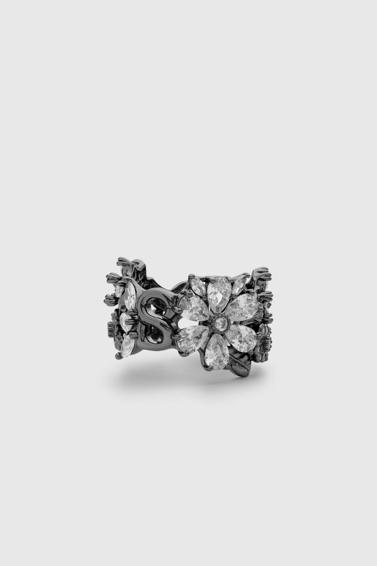 Alina Ring Brooch - Hematite