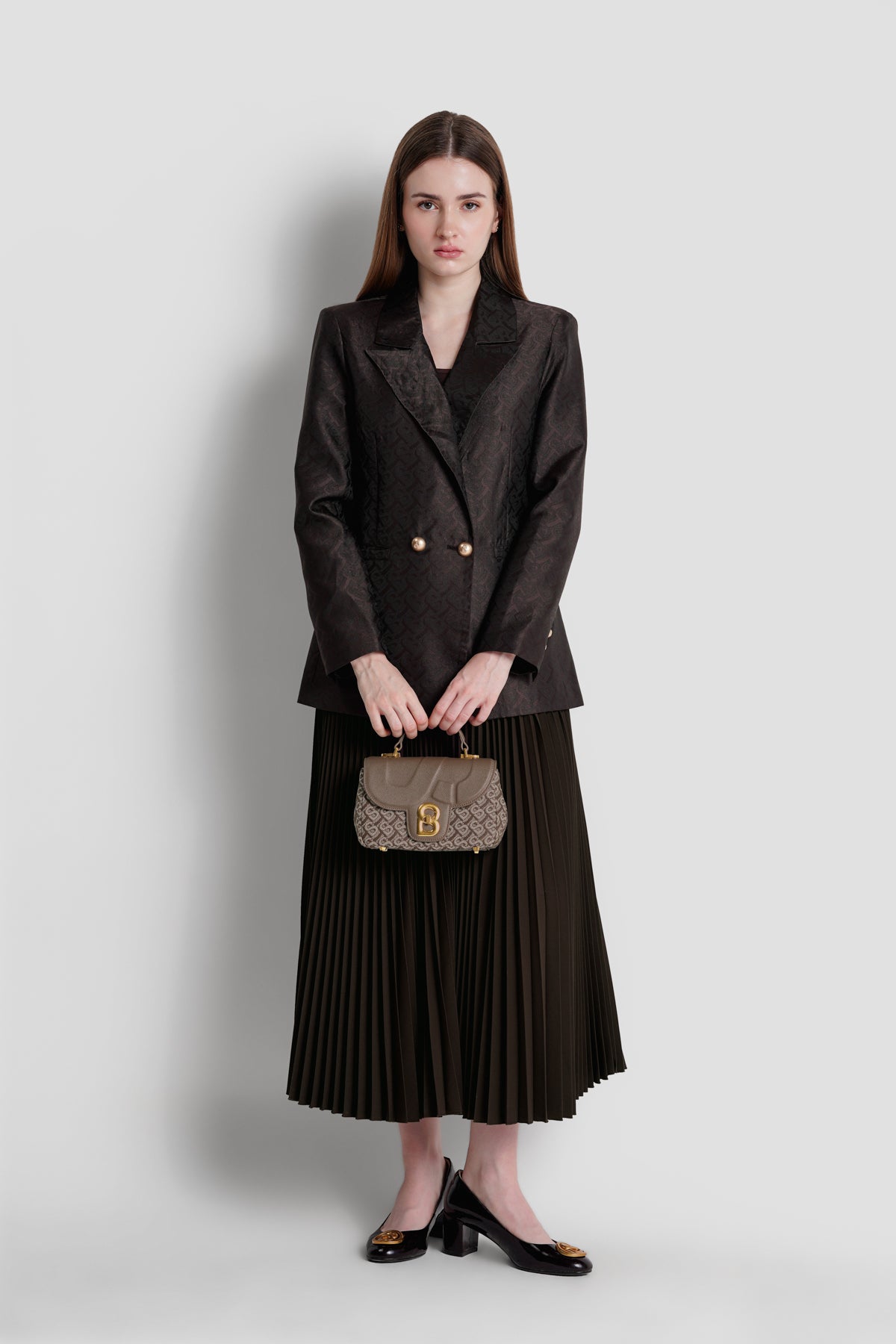 Alma Bimu Jacquard Bag Small - Brown