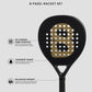 b padel racket set in black by buttonscarves feature overview