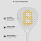 b padel racket set in white by buttonscarves feature overview